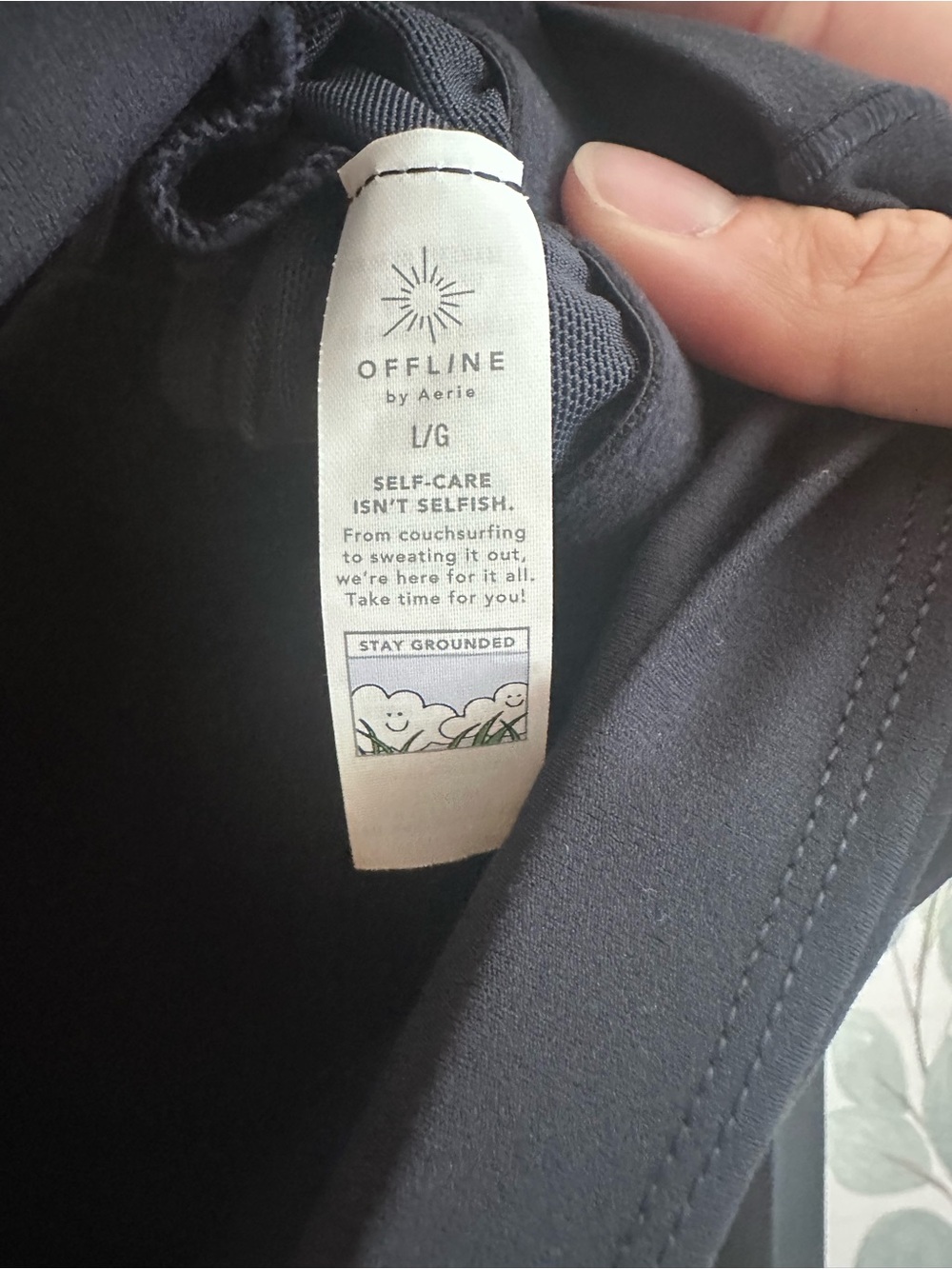 Offline By Aerie Navy Blue Slim Fit Spaghetti Strap Lined Padded Workout Tank - Picture 4 of 5